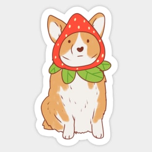 Strawberry dog Sticker